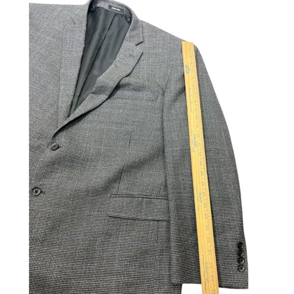 Jean Paul Germain Blazer Jacket Gray Houndstooth Wool Men's 52R Nice - Picture 9 of 9
